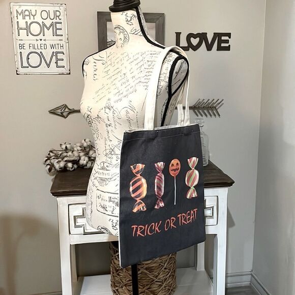 SET of 2 Canvas Halloween Canvas Totes - Picture 5 of 5